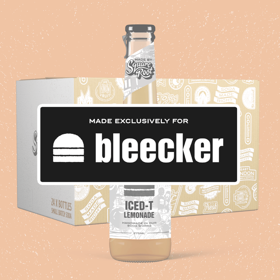 12 Pack of Bleecker Burger Iced Tea Lemonade - Square Root Soda