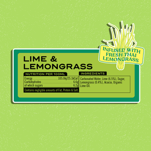 12 Pack of Lime & Lemongrass Soda - Square Root Soda