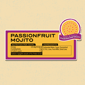 12 Pack of Non-Alcoholic Passionfruit Mojito - Square Root Soda