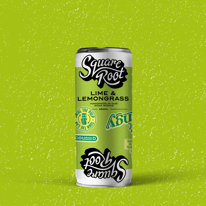 Lime & Lemongrass Soda Can - Square Root Soda