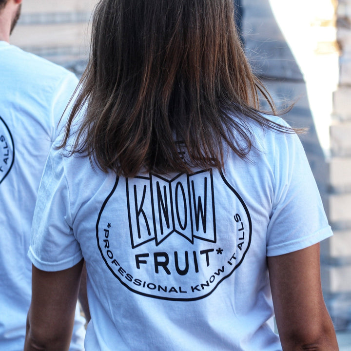 Square Root We Know Fruit White T-Shirt - Square Root Soda